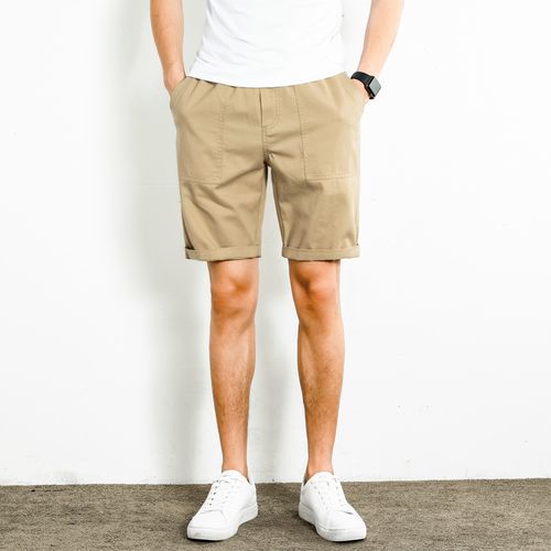 夏季工装短裤男士直筒宽松外穿大口袋抽绳纯棉休闲潮流百搭五分裤