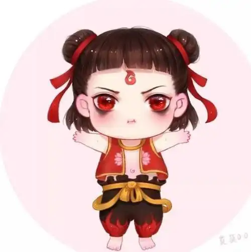 哪吒的大头像简笔画