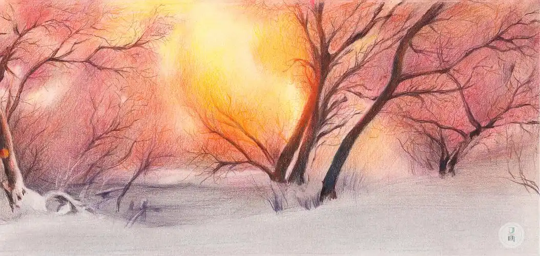 彩铅风景图