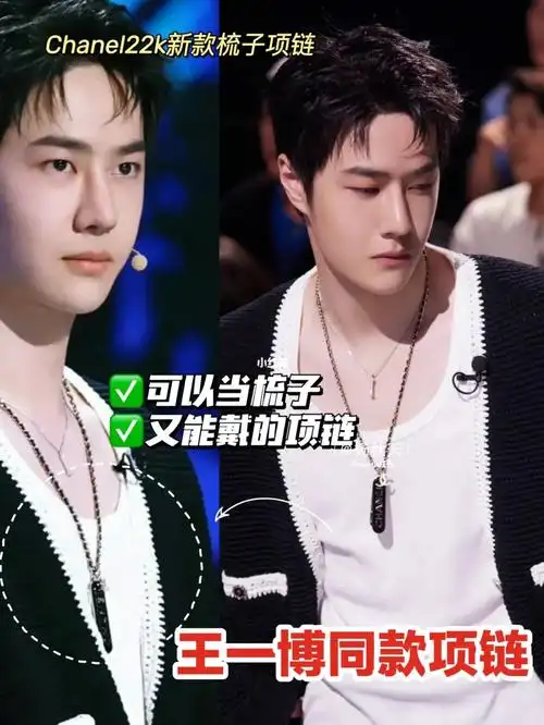 就是挺难买的但是我这里有o王一博同款黑色chanel项链比较中性酷酷的