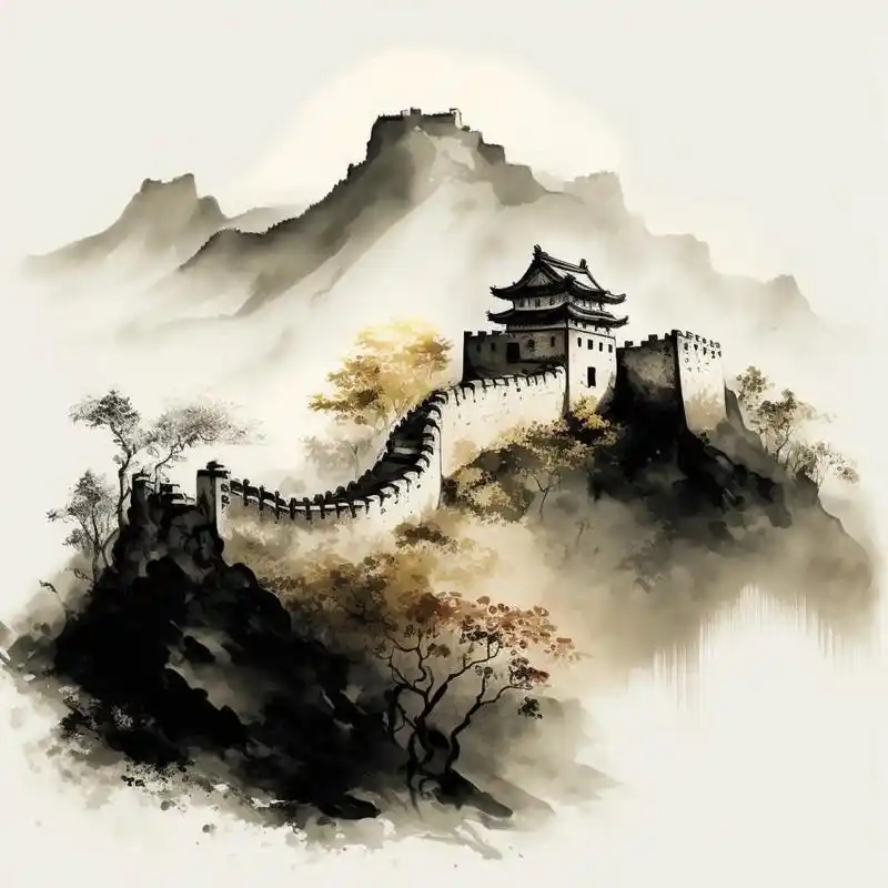 我想通过这些作品以中国传统水墨画的形式来表达中国当 - 抖音