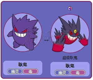 《精灵宝可梦lets go》耿鬼各形态属性介绍 耿鬼进化图鉴一览