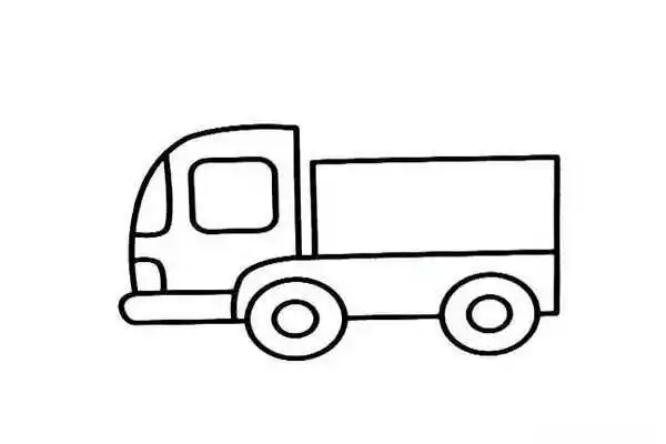 大卡车简笔画图片大全大卡车的画法步骤简笔画绘画教程大卡车简笔画大