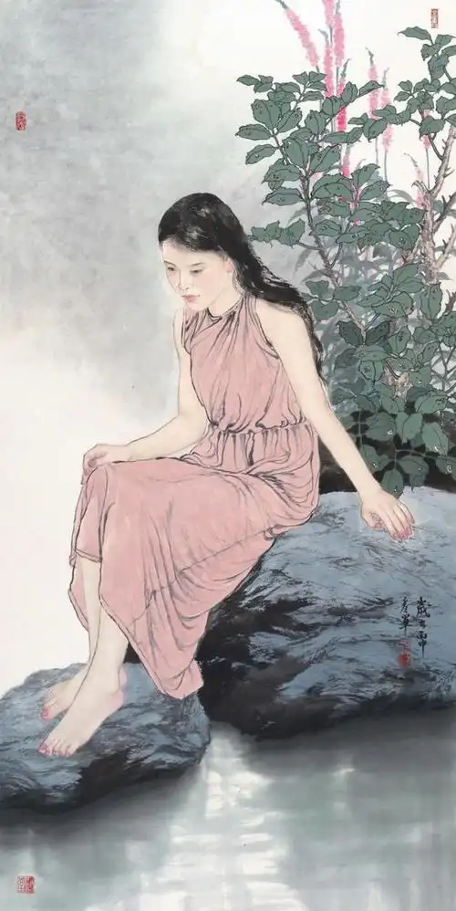 温和细腻,丽质天成——宋彦军现代女性人物国画赏析(图)