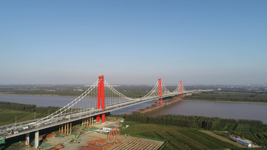 中铁宝桥参建世界第一宽桥济南黄河凤凰大桥正式通车
