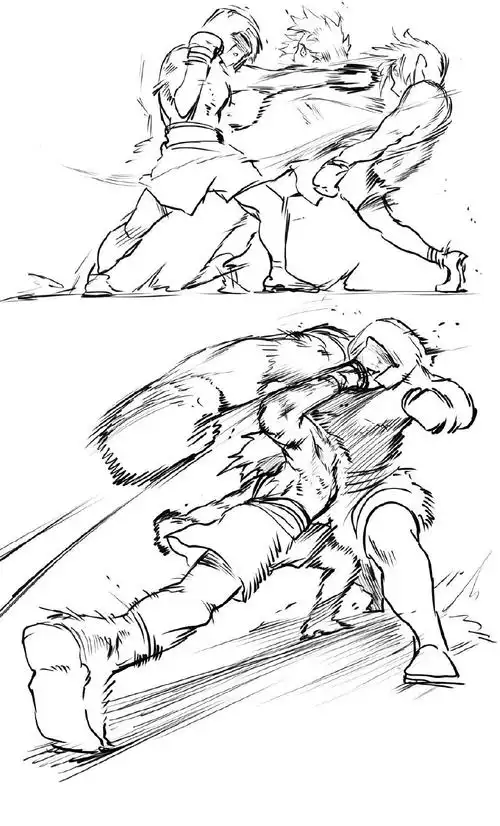 一些人物打斗动态绘制参考_高清图集_新浪网