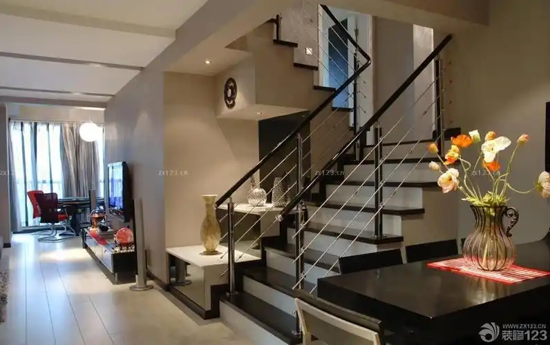 复式装修效果图大全2020不锈钢楼梯扶手设计