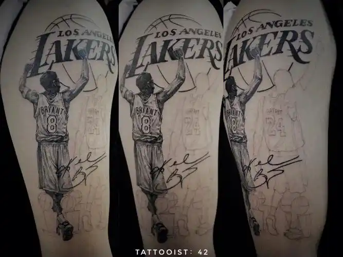 纹身推荐  #我的纹身分享  #致敬科比  #科比纹身  #湖人  #写实