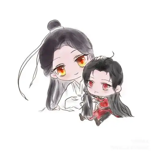 怜崽和花崽～_天官赐福花怜谢怜花城q版模板绘画作品