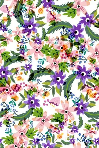 四方连续花卉花型图案设计6