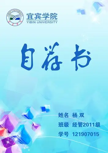 求ps高手做自荐书封面