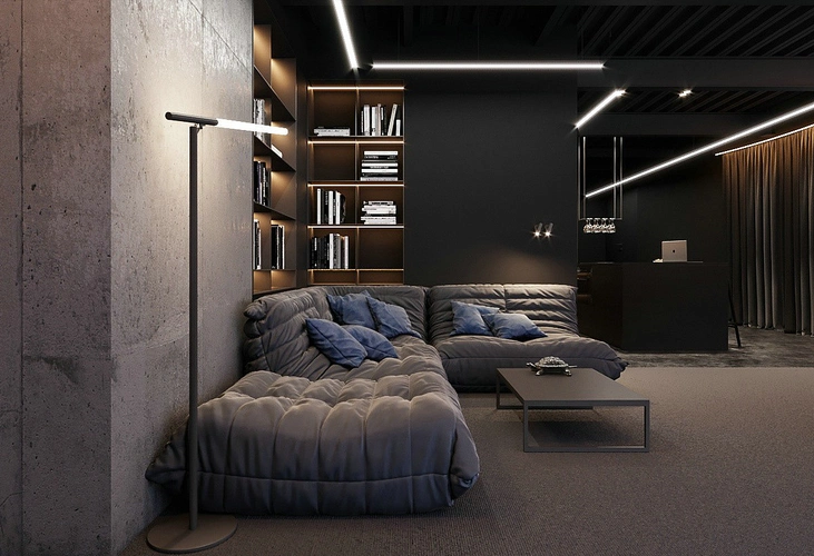 高级黑色系公寓设计既沉稳又大气