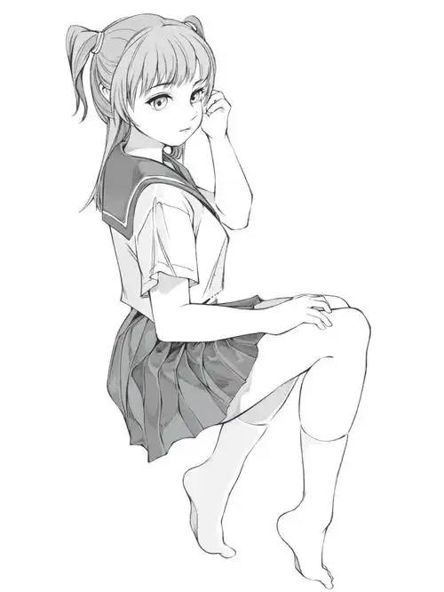 明日酱的水手服 #画画  #procreate