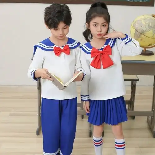 幼儿园园服秋装学院风儿童毕业拍照班服套装秋季海军风小学生校服