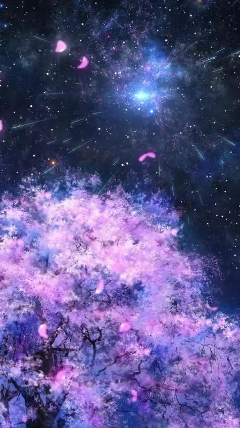 樱花星空水粉画教程 樱花星空水粉画教程图片