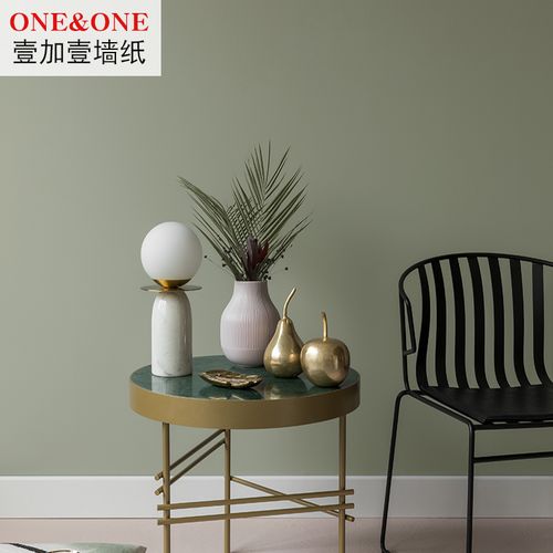 北欧风格清雅系灰绿色墙纸现代简约纯色卧室客厅书房背景墙壁纸
