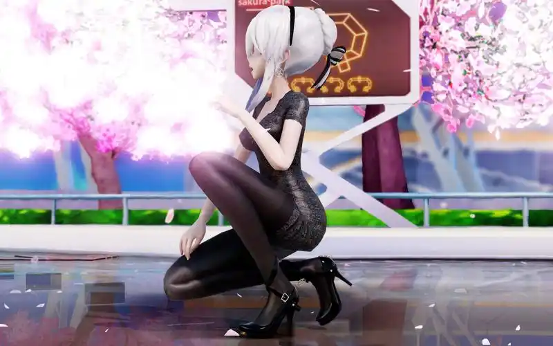 mmd弱音haku穿上ol制服蛇皮走位简直就是气质女神范yesoryes