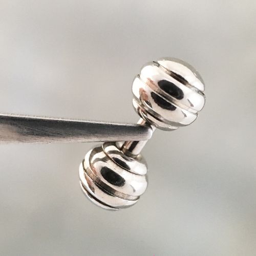 短杆系带钉男士性感穿刺饰品朋克钛钢球刻纹男性摩擦钉穿孔pa万能