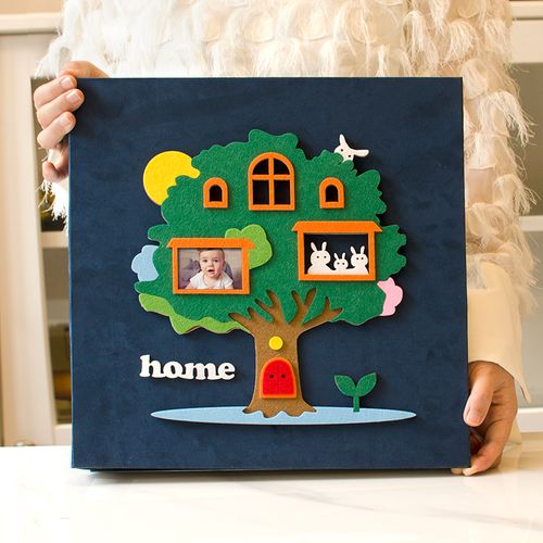 大容量宝宝成长记录相册diy自制创意纪念册儿童幼儿粘贴手工影集