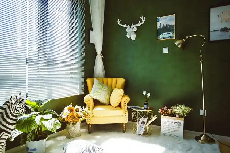 ps-墨绿色室内后期精修