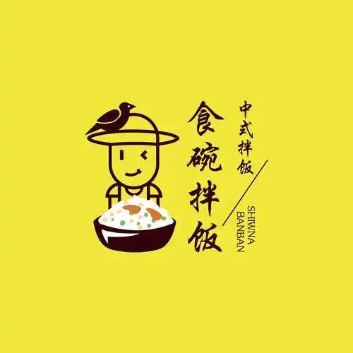 食碗拌饭logo设计