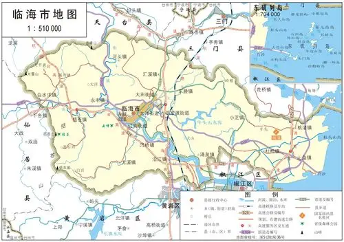 临海市标准地图