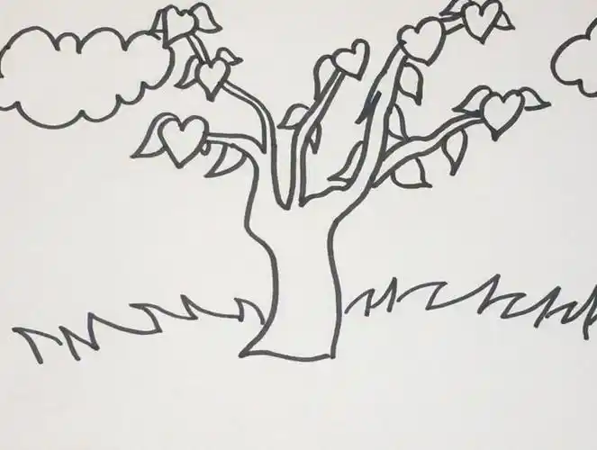 桃树生长全过程简笔画 简笔画图片大全-蒲城教育文学网