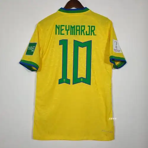 2022世界杯巴西主场球员短袖球衣10号马尔20号足球服
