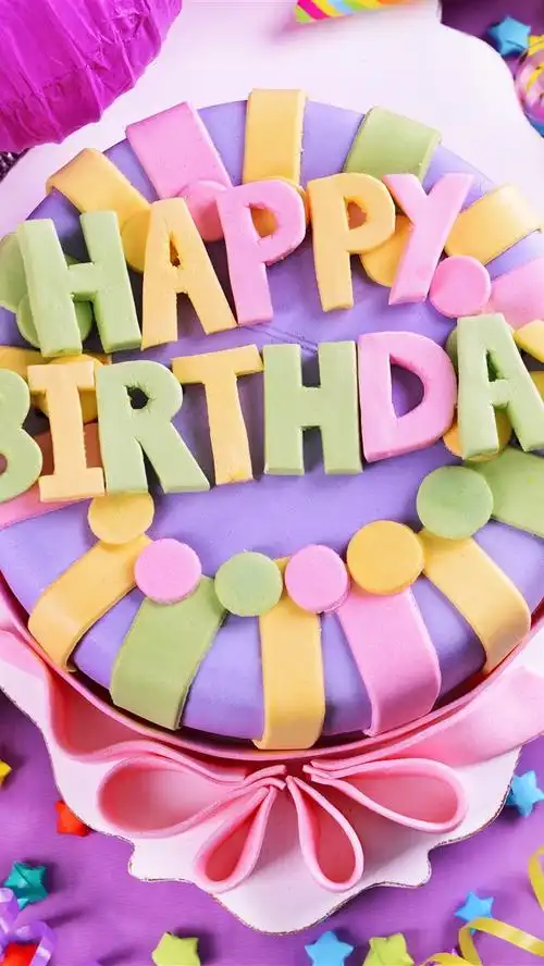 壁纸 生日快乐蛋糕,多彩,星星,礼物 5120x2880 uhd 5k 高清壁纸, 图片