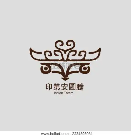 远古图案 印第安图腾 矢量标志素材