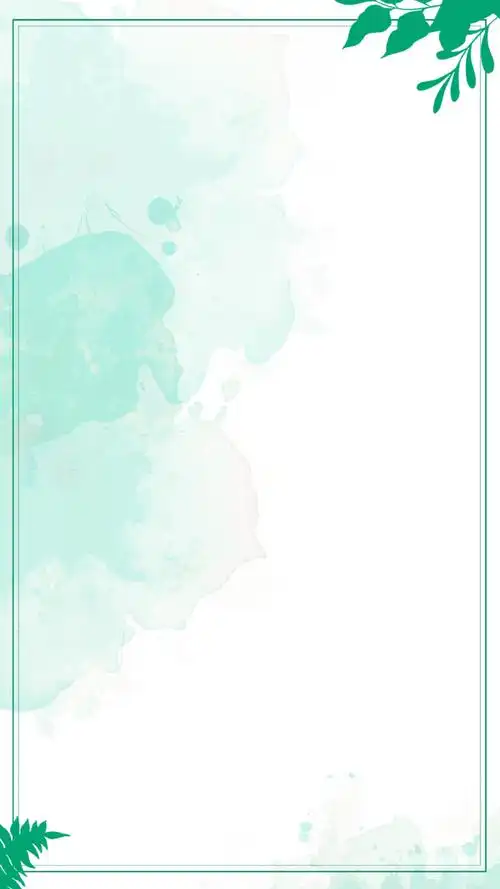 小清新简约绿色背景psd分层h5背景素材 - 当图网