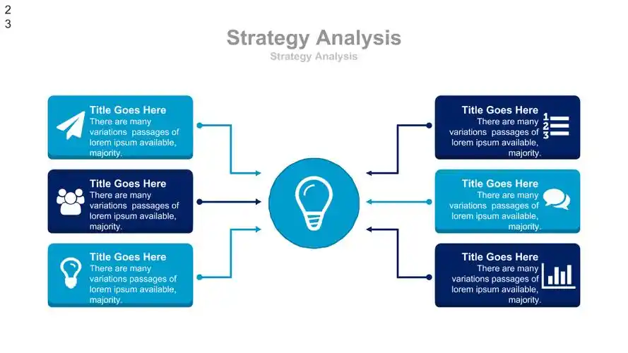 蓝色扁平化流程图ppt图表合集