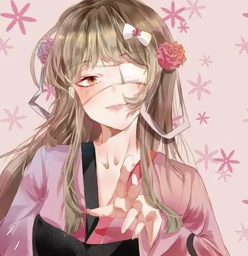 戴眼罩的少女日系头像