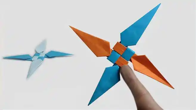 火影忍者四角回旋飞镖怎么折?