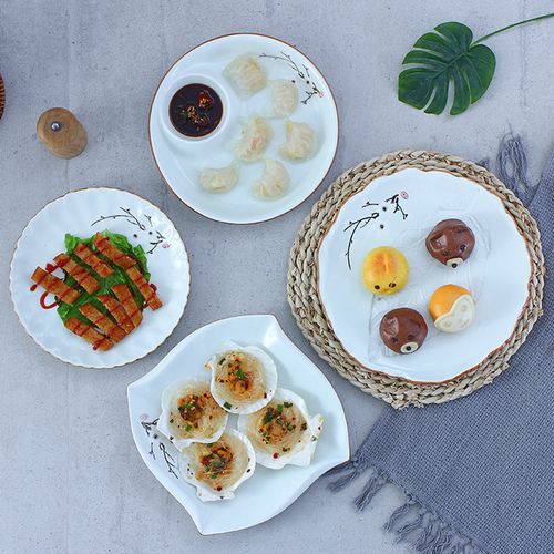 菜盘异形盘陶瓷不规则盘子精致日式餐具创意家用点心早餐摆盘碟子