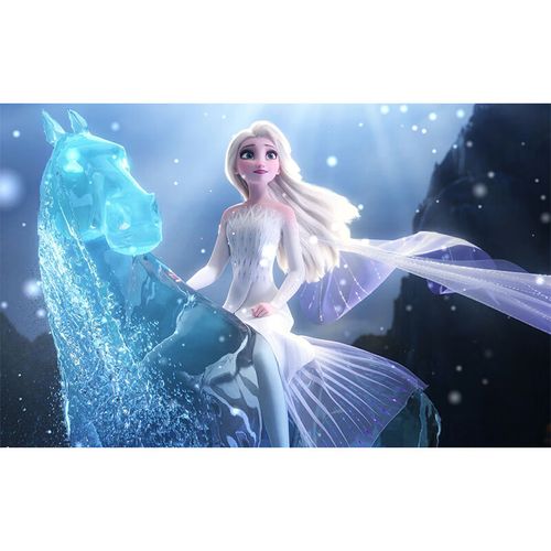 澳颜莱 冰雪奇缘墙纸自粘 冰雪奇缘海报墙1贴画墙纸图片女孩背景墙壁