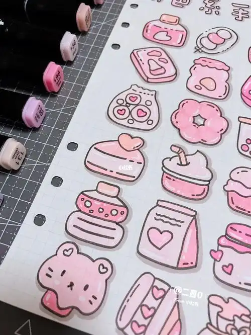 实用小萌物简笔画手账素材简笔画手账少女心简笔画教程兴趣盲袋素材简
