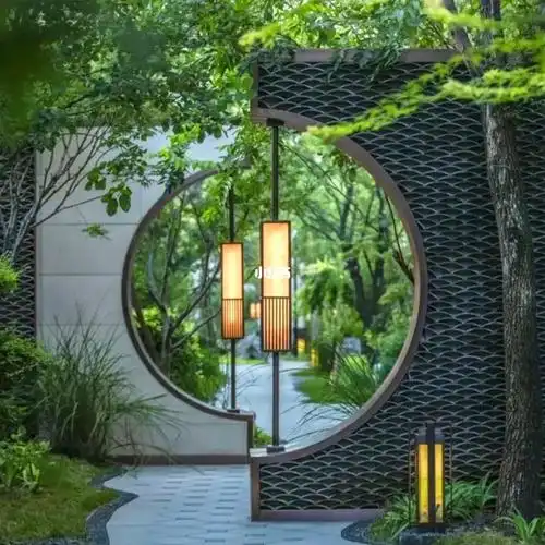 别墅公园小区庭院装饰墙月亮门装饰屏风隔断