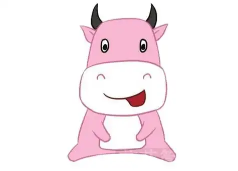 卡通小牛简笔画的画法步骤教程