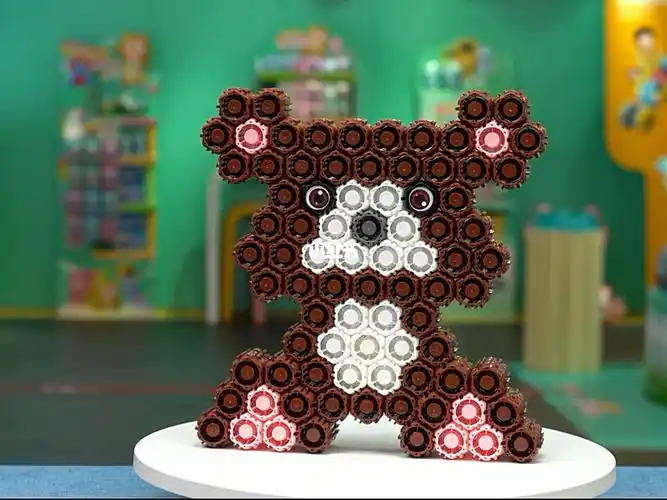 边玩边学的创意瓶盖手工和宝贝一起拼