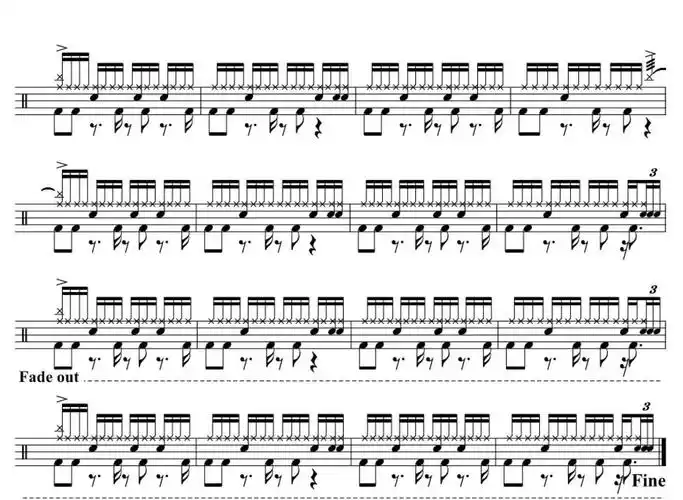 周杰伦园游会鼓谱架子鼓谱