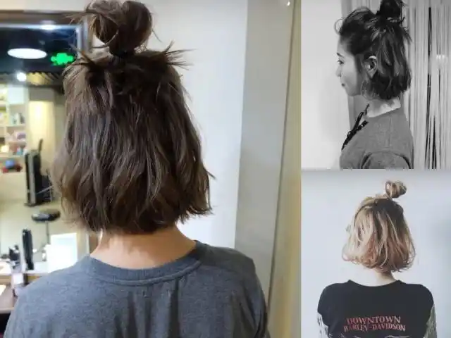 半扎丸子头发怎么扎洋气(今年最流行的半扎丸子头)(1)