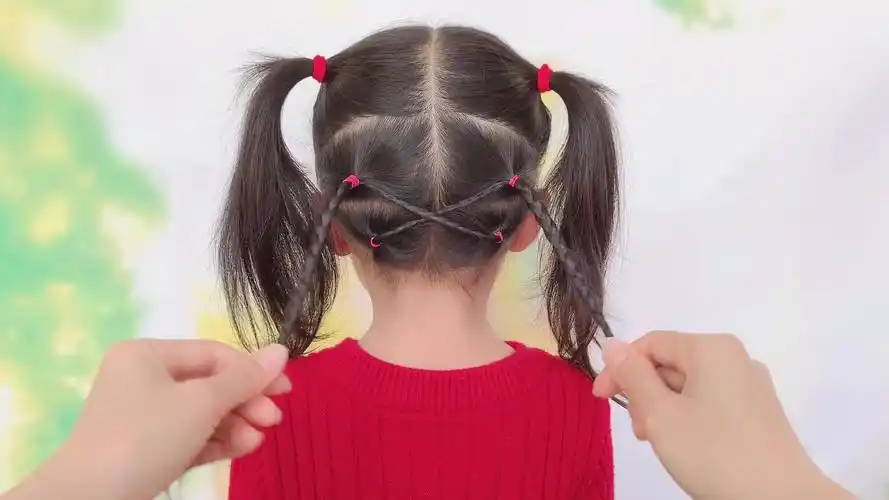 儿童百搭丸子头好看可爱又好扎