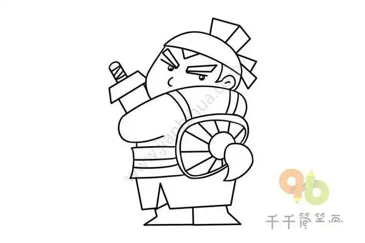 水浒传人物简笔画画法大全水浒传里的武松简笔画