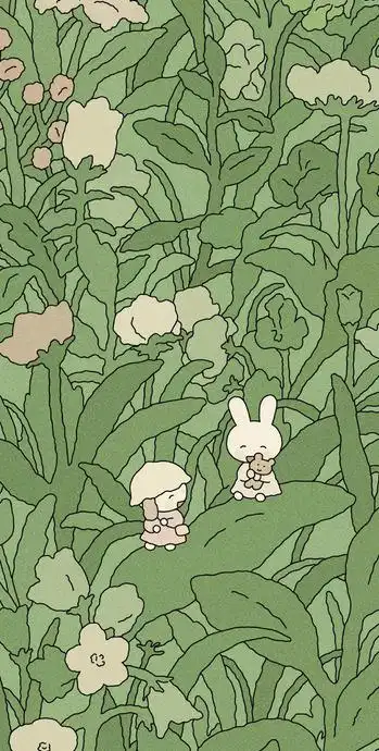 动漫小清新浅绿色背景图片【浅绿色壁纸】