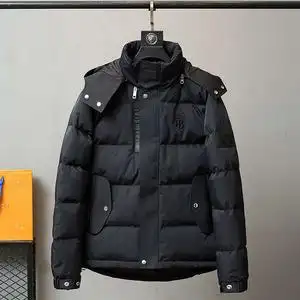 正品burberry/巴宝莉羽绒服男装纯色冬新款连帽 保暖羽绒服外套男