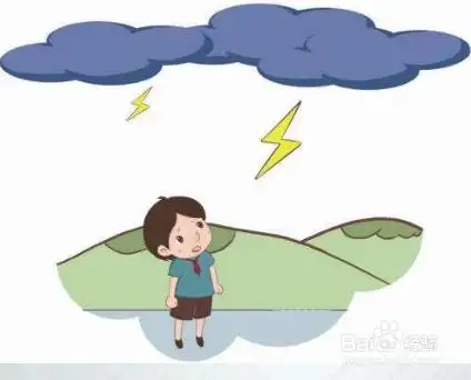 雷雨前雷雨中雷雨后的简笔画