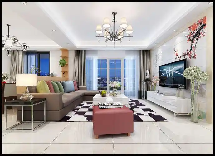 现代简约四居室120平米6万-中海国际社区装修案例-南宁房天下家居装修