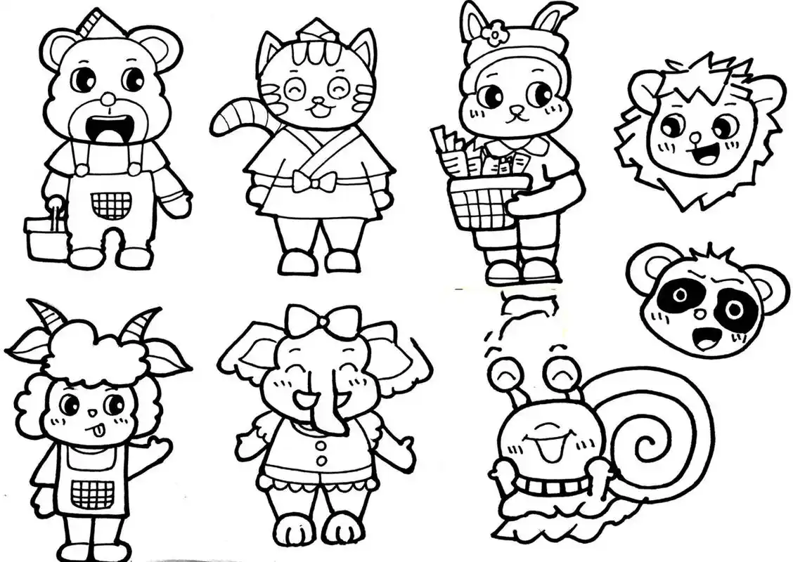 每日一练|动物拟人化素材 day1661566615!今天依然是练动物呀