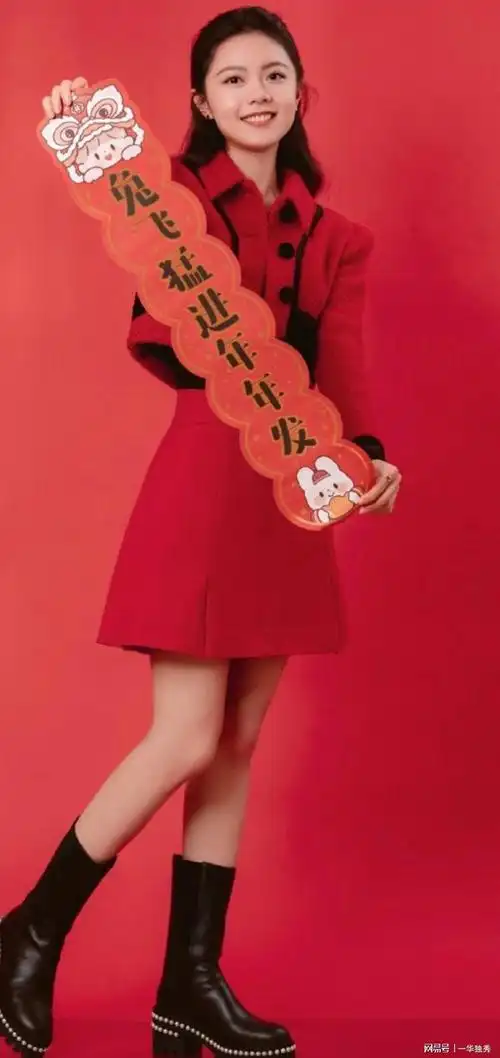 兔年春节美女闹春,婀娜多姿,女星红衣拜年哪家强